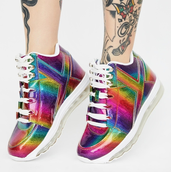 Y.R.U. RAINBOW QOZMO AIIRE LIGHT UP SNEAKERS 7 - Picture 2 of 5